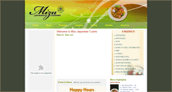 Desktop Screenshot of mizujapanesecuisine.com